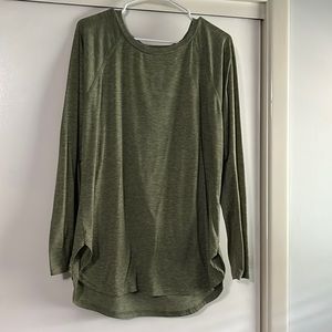 🍇green long sleeve tunic soft jersey cotton size xlarge